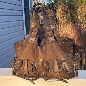Vintage Chloe Leather Brown Silverado Handbag